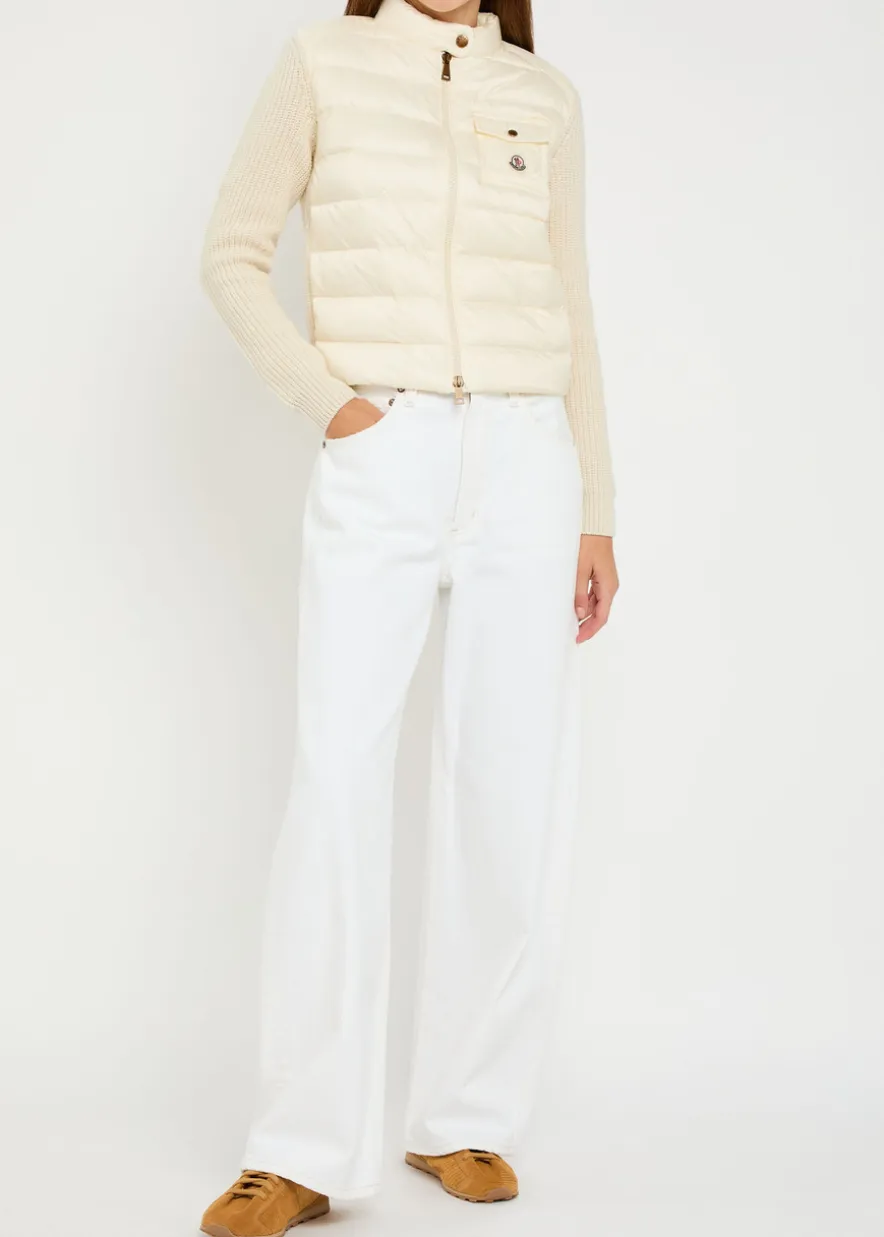 Quilted wool and cashmere-blend cardigan