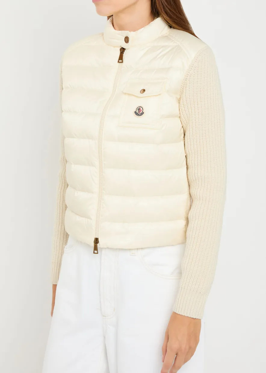 Quilted wool and cashmere-blend cardigan