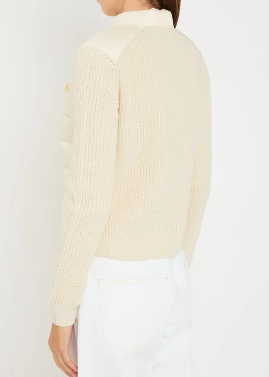 Quilted wool and cashmere-blend cardigan
