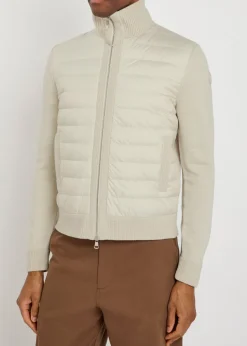 Quilted wool and shell jacket