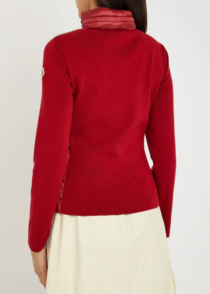 Quilted wool-blend jacket