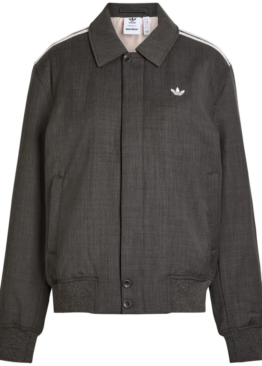Quilted wool-blend jacket
