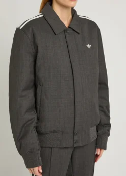 Quilted wool-blend jacket