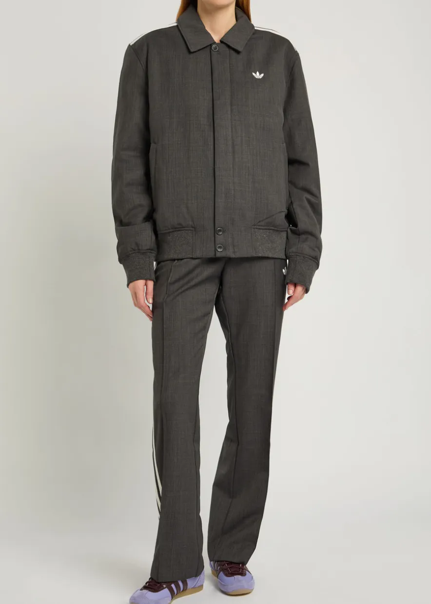 Quilted wool-blend jacket