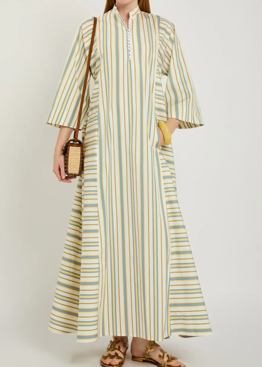 Rachel striped cotton maxi dress