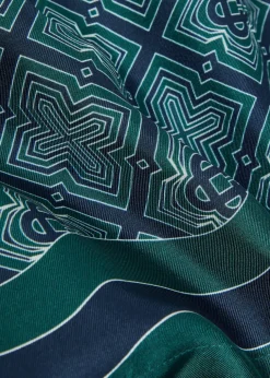 Radiating logo-monogram silk shorts