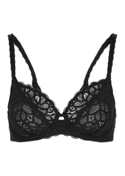 Raffine black lace underwired bra