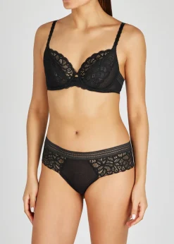 Raffine black lace underwired bra