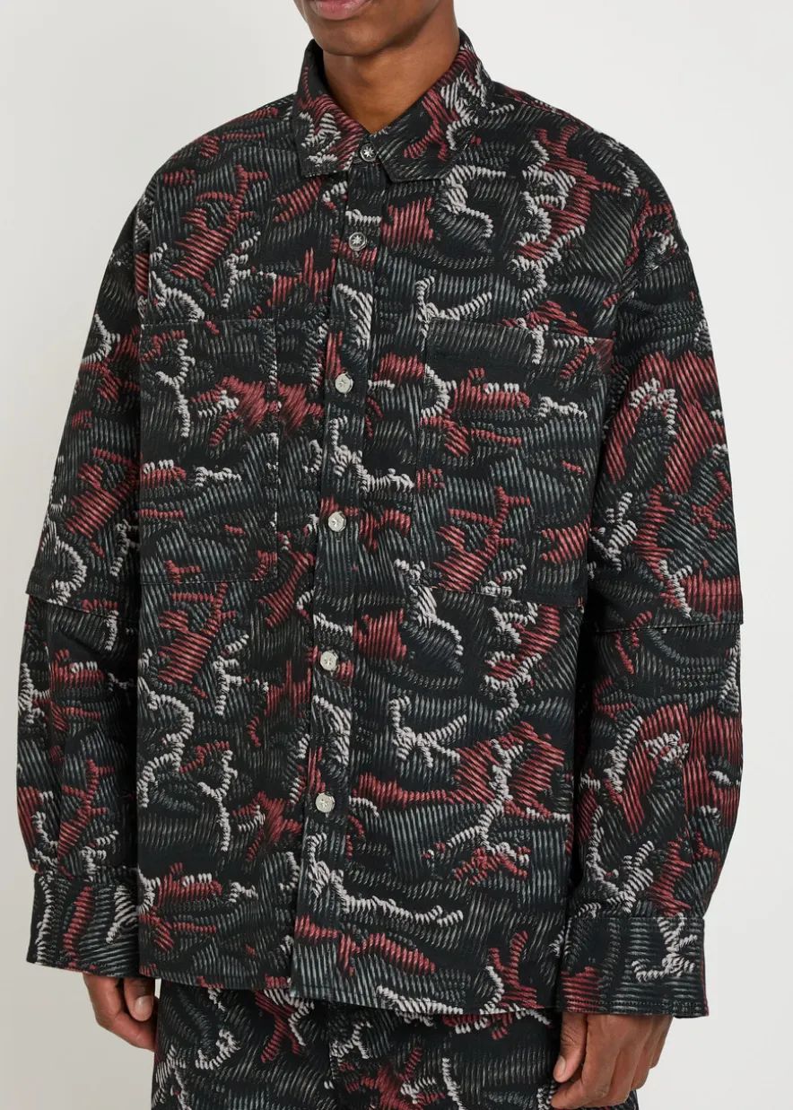 Raf patterned cotton overshirt