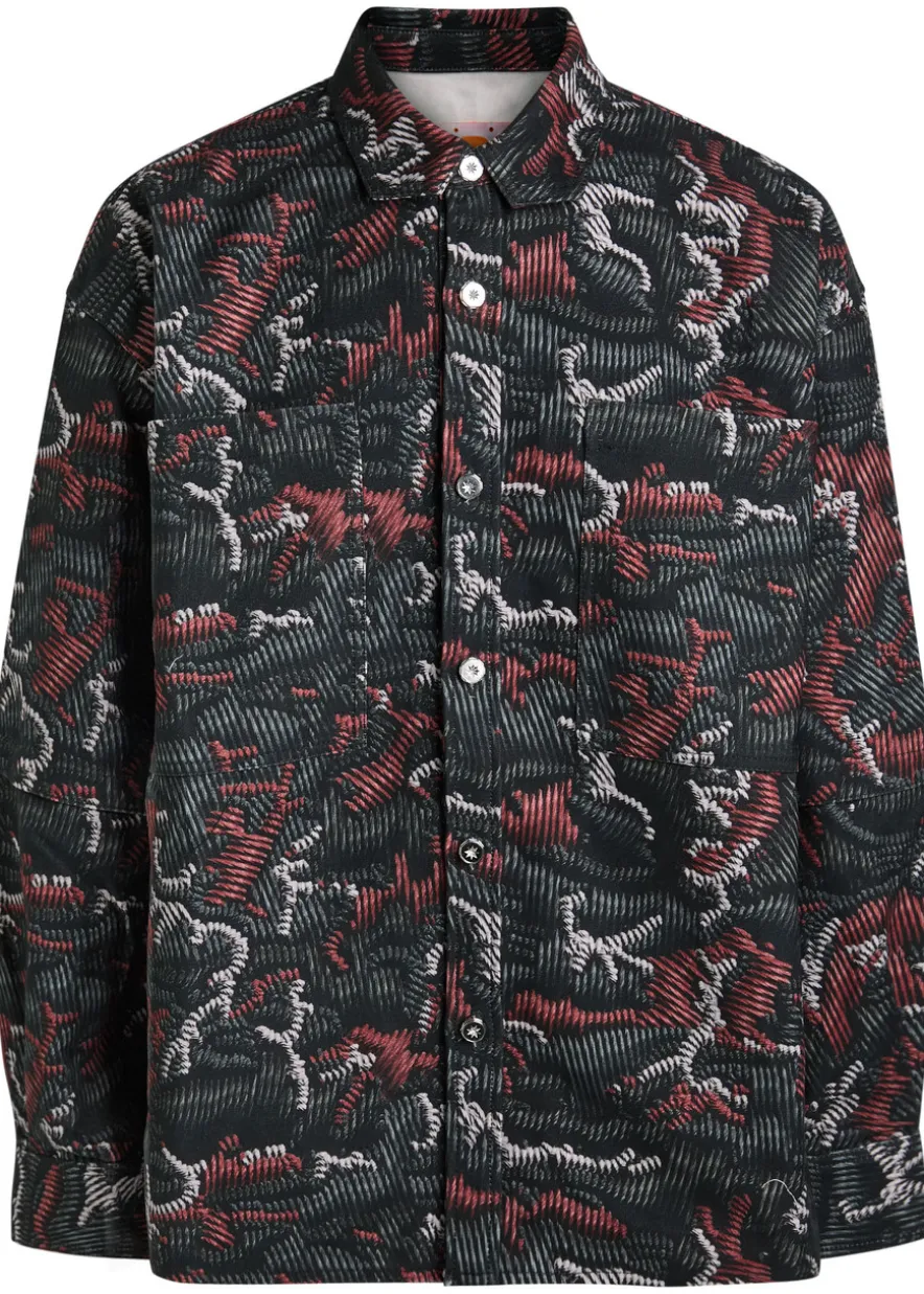 Raf patterned cotton overshirt