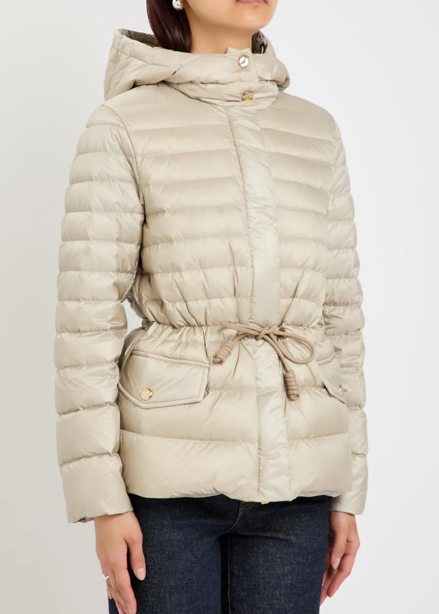 Raies hooded padded nylon jacket