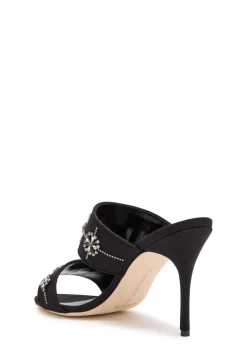 Ralota 90 crystal-embellished crepe de chine mules