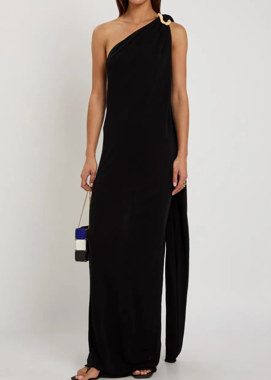 Rania embellished crepe-jersey maxi dress