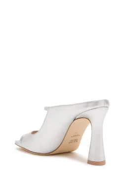 Rania 90 metallic leather mules
