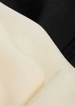 Rania scarf-effect wool and silk-blend jacket