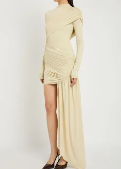 Ravel draped stretch-jersey mini dress