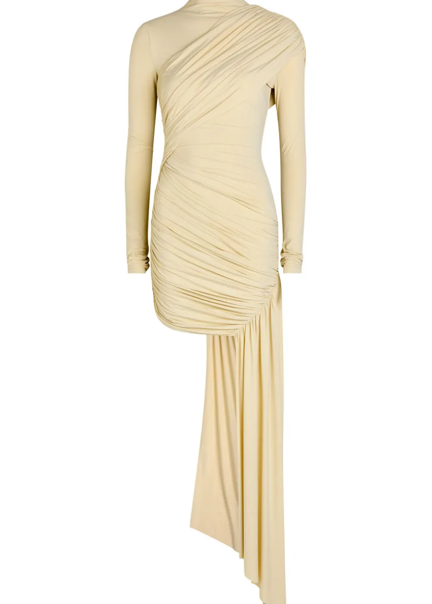 Ravel draped stretch-jersey mini dress
