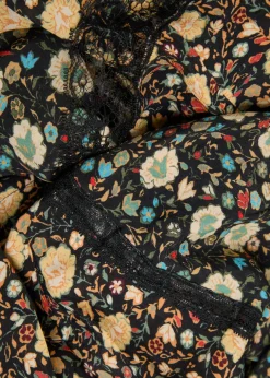 Raven floral-print crepe de chine maxi dress