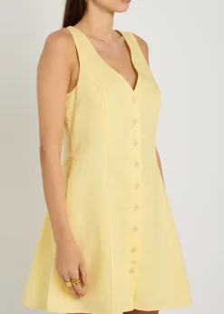 Raye linen and cotton-blend mini dress