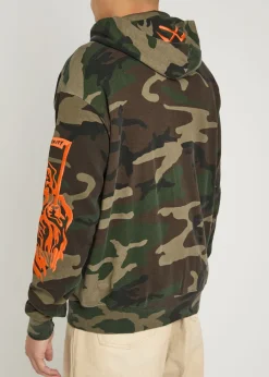 Reaper camouflage hooded cotton sweatshirt