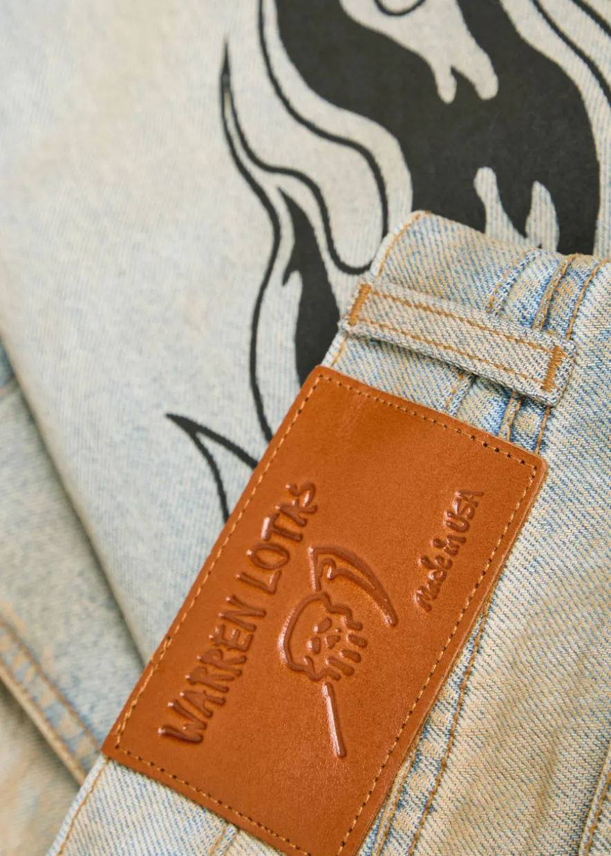 Reaper printed straight-leg jeans