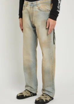 Reaper printed straight-leg jeans