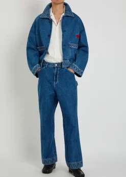 Redbud logo-embroidered cotton-poplin shirt