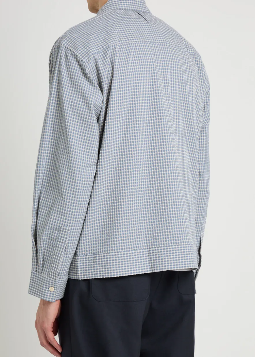 Reed checked stretch-cotton overshirt