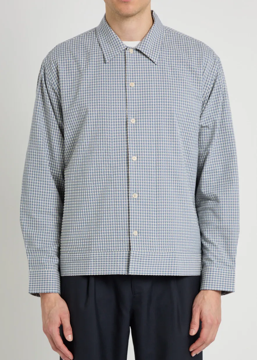 Reed checked stretch-cotton overshirt