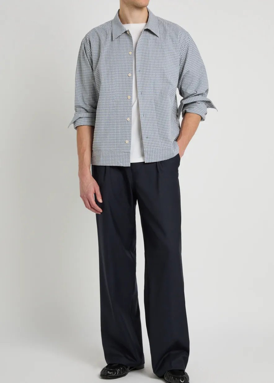 Reed checked stretch-cotton overshirt