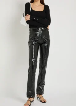 Reedition crinkled vinyl trousers