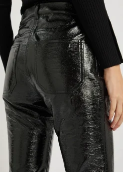 Reedition crinkled vinyl trousers