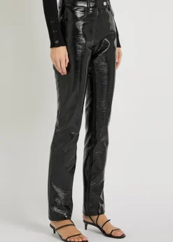 Reedition crinkled vinyl trousers