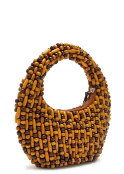 Reef beaded top handle bag