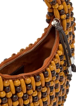 Reef beaded top handle bag