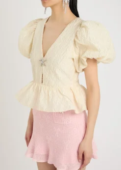 Reef jacquard cloqué blouse