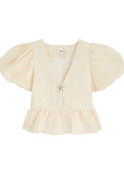 Reef jacquard cloqué blouse