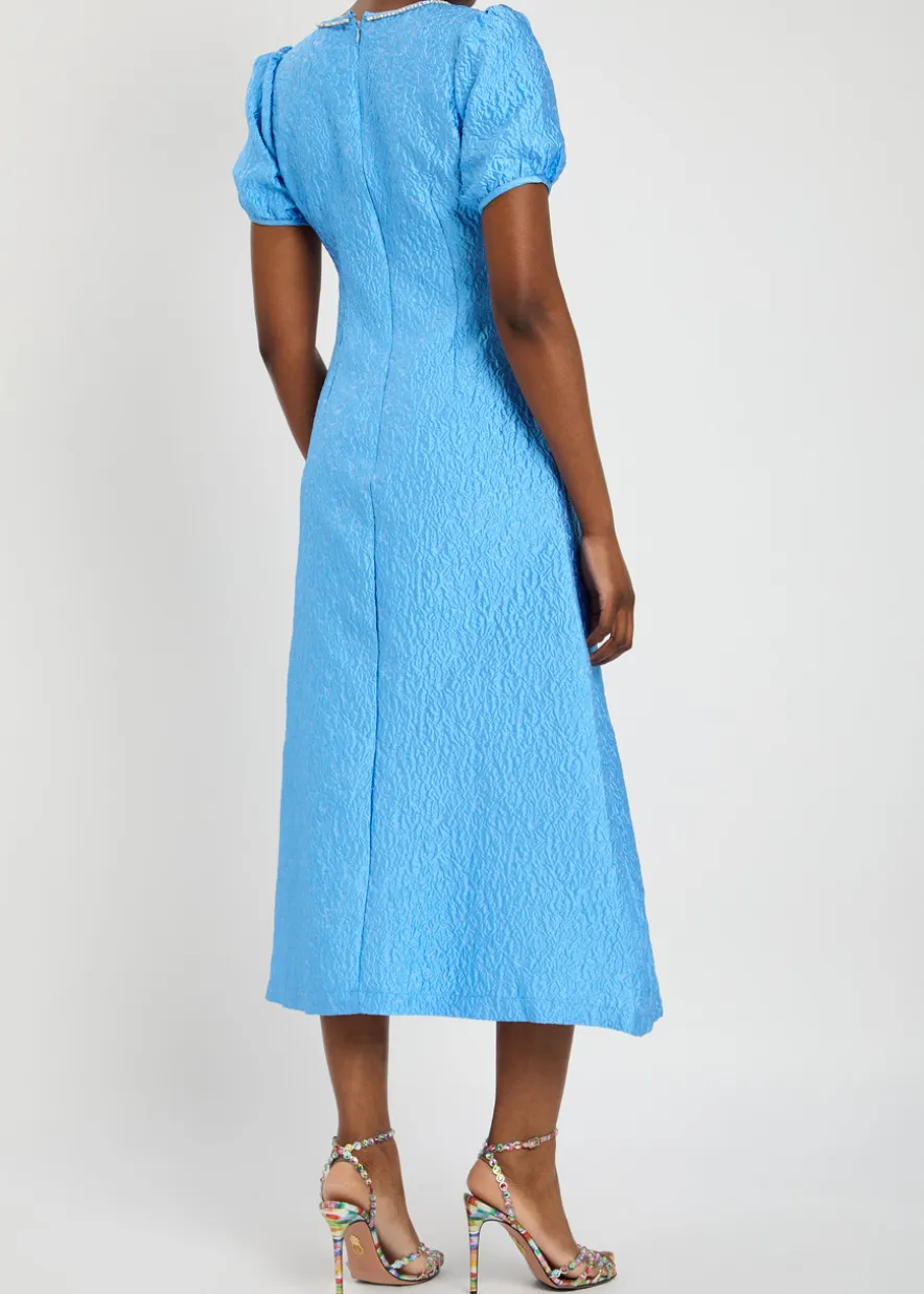 Reef jacquard cloqué midi dress