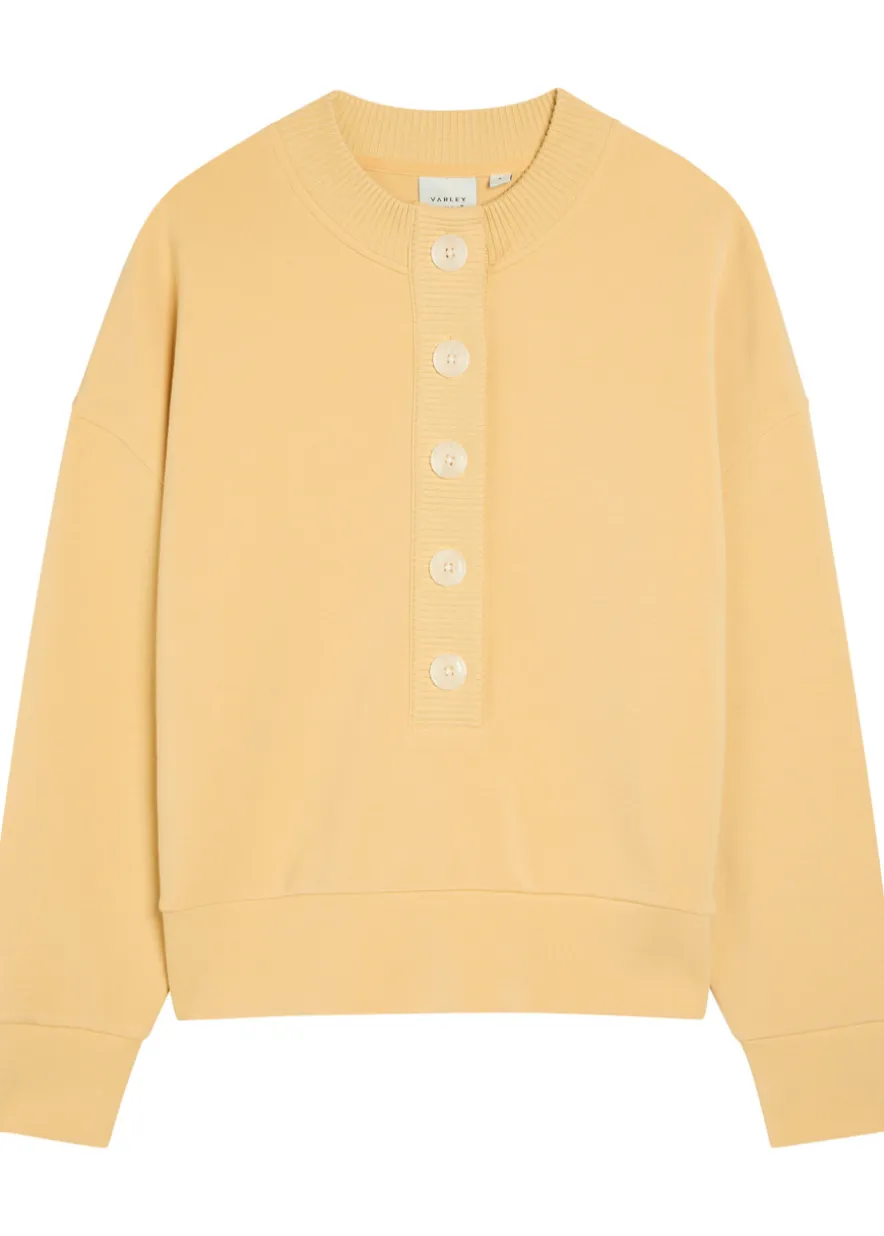 Reena button-down stretch-jersey sweatshirt