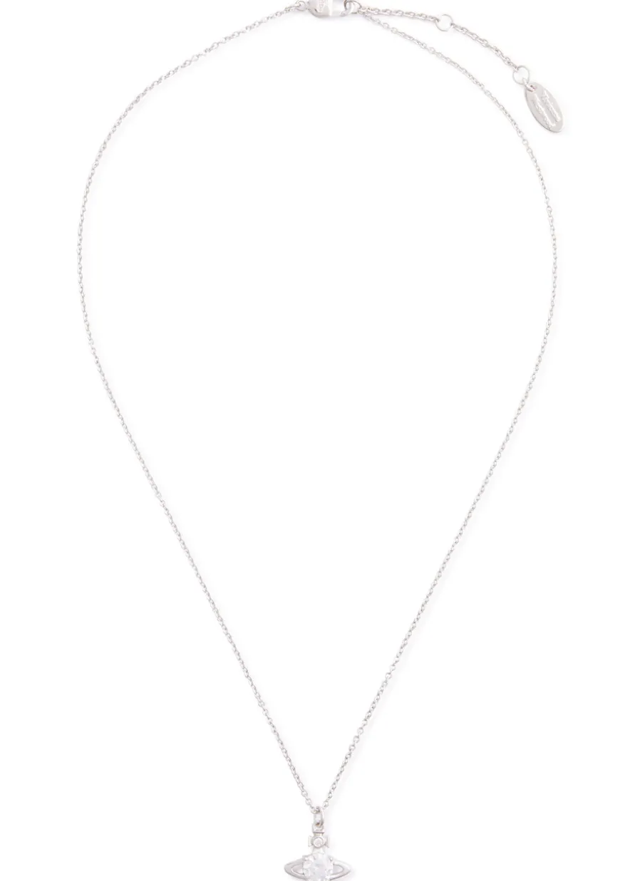 Reina orb silver-plated necklace