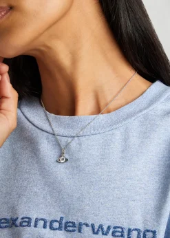 Reina orb silver-plated necklace