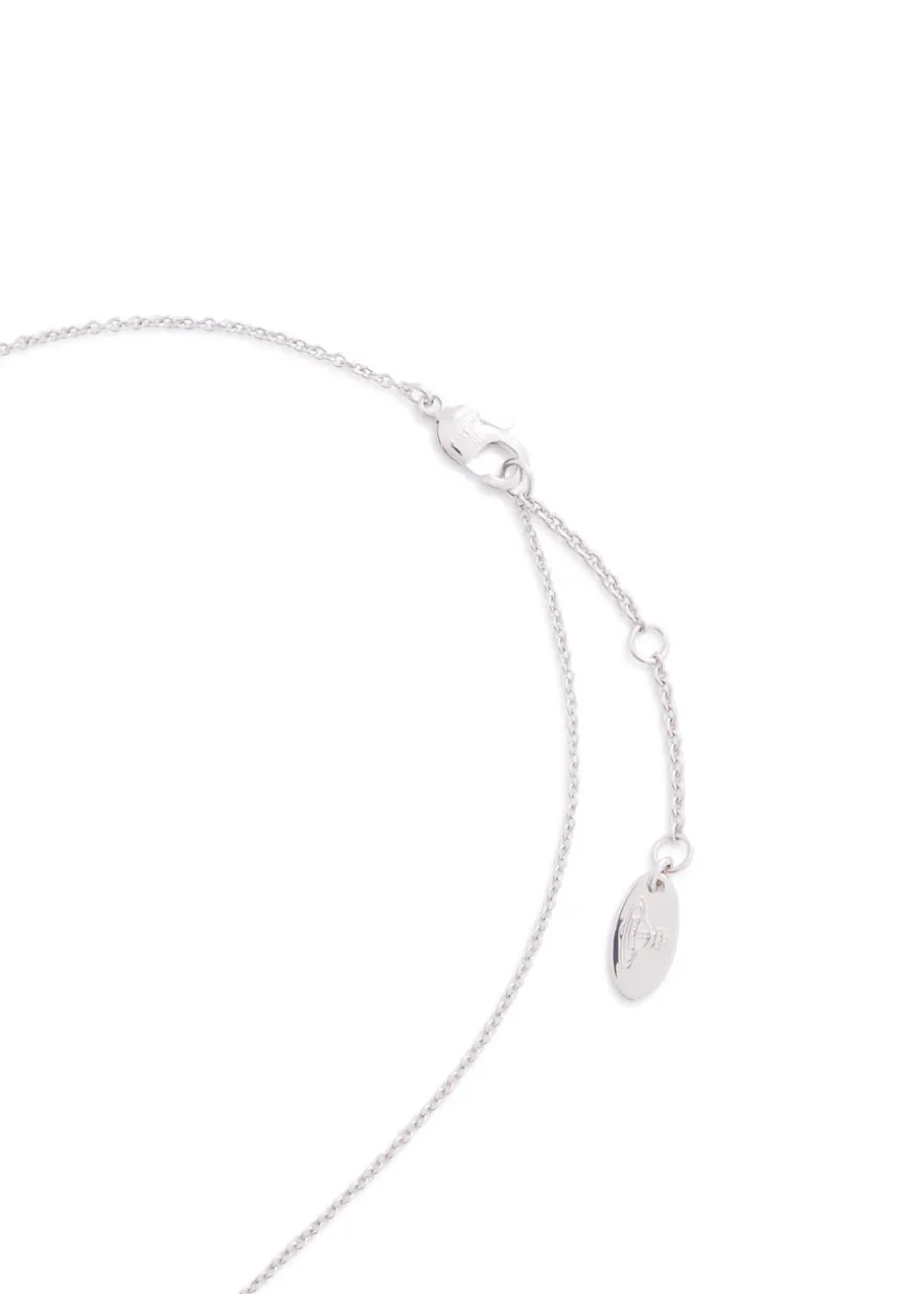 Reina orb silver-plated necklace