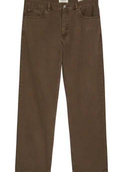 Relaxed straight-leg denim jeans