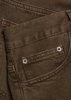 Relaxed straight-leg denim jeans