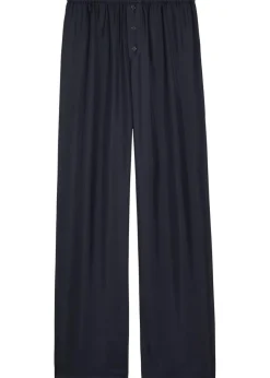 Relaxed straight-leg silk trousers