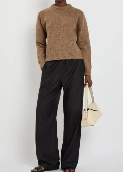 Relaxed straight-leg wool trousers