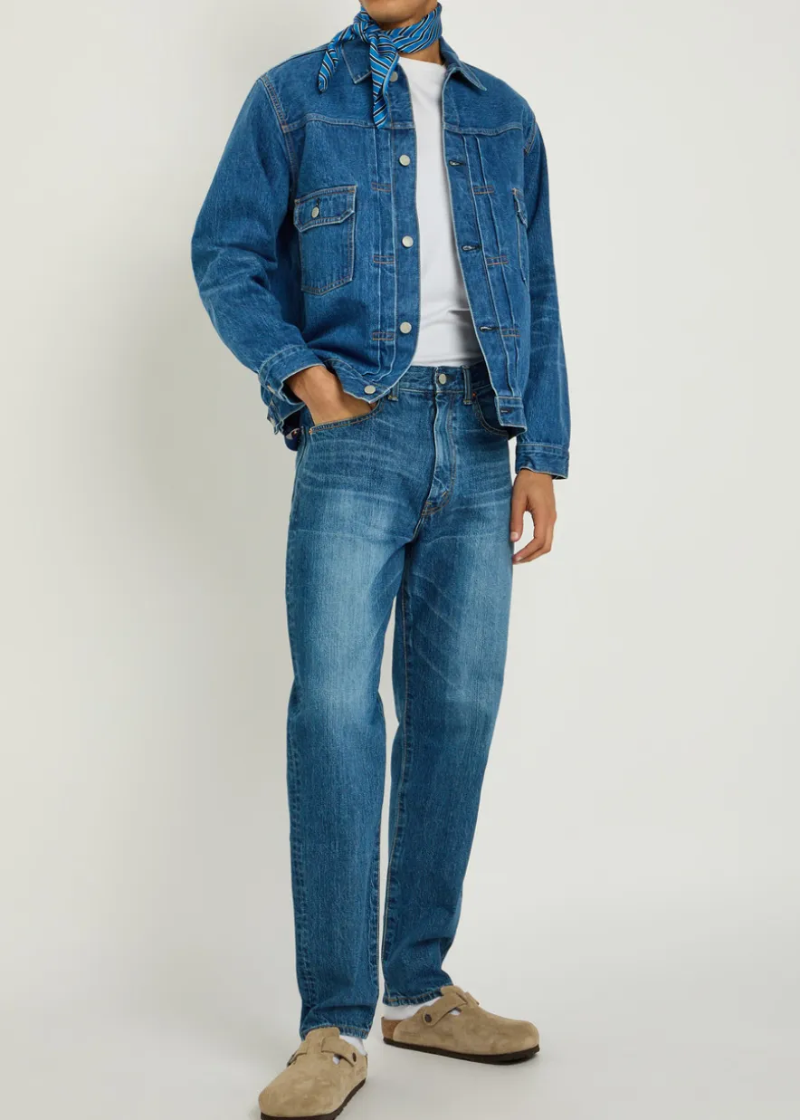Relaxed tapered-leg jeans