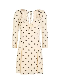Remi polka-dot georgette mini dress