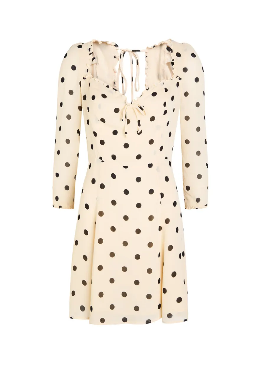 Remi polka-dot georgette mini dress