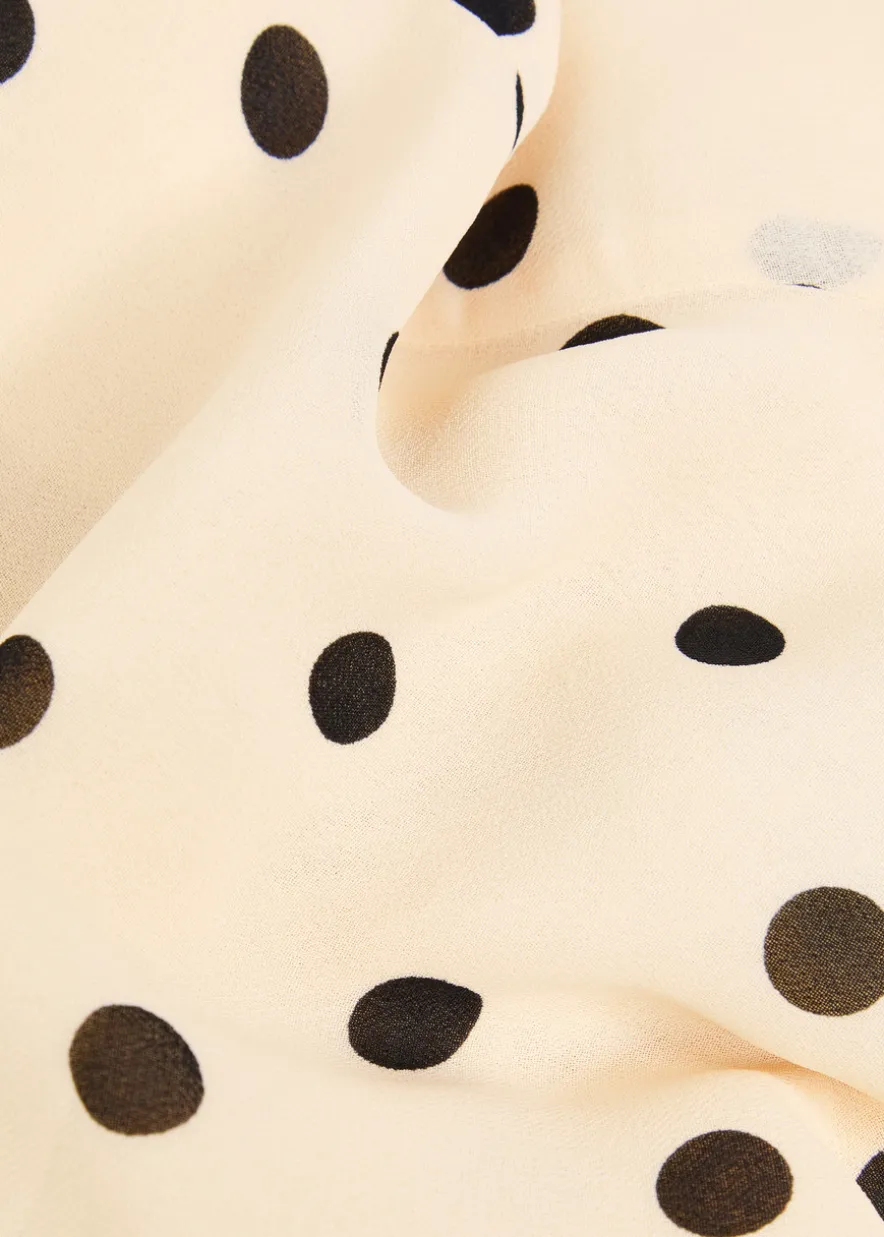 Remi polka-dot georgette mini dress